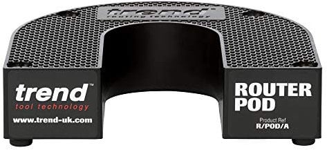 Trend U-förmiger Router-Pod-Ständer für Arbeitstisch-Sicherheit und Aufbewahrung, Schwarz, 155 x 175mm, R/POD/A