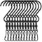 FEPITO 12er Pack Wirbelhaken Clips Wind Spinner S Haken Clips Hängen Windspiele Kristall Twisters Party Supplies (Black)