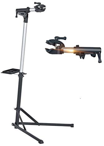 Dbtxwd Folding Bike Repair Stand with Tool Tray And Quick Release Cycle Bicycle Maintenance Mechanic Work Stand
