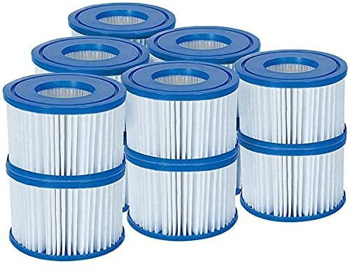 Bestway Hot Tub Filter Cartridge VI - For All Lay-Z Spa Models Hawaii Miami Paris Vegas Monaco | 6 x Twin Pack (12 Filters) | Use For Pool Cleaning - Long-Lasting, Easy Installation, High Performance