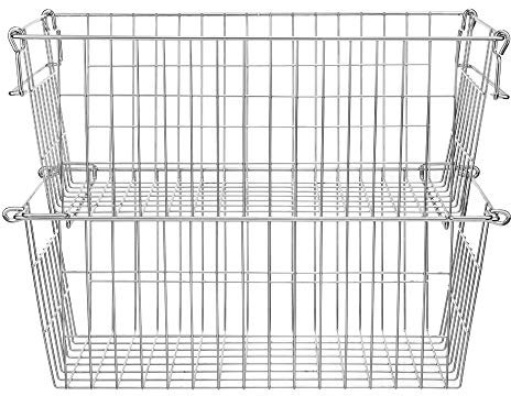 SANNO Gefrierschrank-Organizer-Behälter, Gefrierkorb, Gefrierschrank-Drahtaufbewahrungskörbe, für Küche, Zuhause, Speisekammer, Snacks, Gemüse, Kartoffeln, Zwiebeln