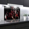 Glass Awesome Crédence en verre trempé résistant à la chaleur - 90 x 65 cm 4 mm d'épaisseur Idéal derrière les cuisinières gaz, vitrocéramique et induction Facile nettoyer suspendre, Multicolore