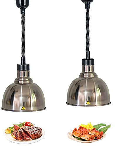 Lampada di Calore Alimentare a Scomparsa, Lampada per Scaldavivande, Lampada Riscaldante del Cibo per Pizza Bistecca, Buffet Ristoranti Cucina Forniture, Ideale per Mantenere Caldo Il Cibo, 250mm