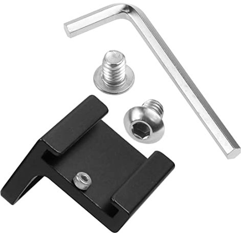 SHY878 Cold Shoe Mount Adapter 90 Degree Angle for DSLR Camera Rig Attach to Side Cage Quick Release L Bracket Plate Handle 1/4 Screws (Color : Universal, Colour : Black Color)
