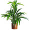Leaf Design UK Realistic Artificial Foliage Plant with Pot, Bamboo Copper Planter, 65cm