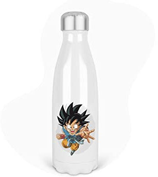 YouDesign Bouteille Gourde Isotherme Acier INOX - Blanc - 350 ML - imprimé Illustration Manga Anime - GB309 - France