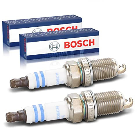 2x Original BOSCH 0242240654 Zündkerzen Kompatibel mit A8 Golf B.o.r.a J.e.t.t.a IV Polo P.a.s.s.a.t T.o.u.a.r.e.g Cruze Cherokee Grand Cherokee II Wrangler II Altea