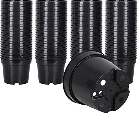 Pullmer Pots de Culture ø 9 cm, 100 Pièces, Pot de Fleurs Rond pour semis, pour semis ou boutures, Pots de Fleurs en Plastique, idéal pour Serre ou Jardin Potager (100,ø 9cm)