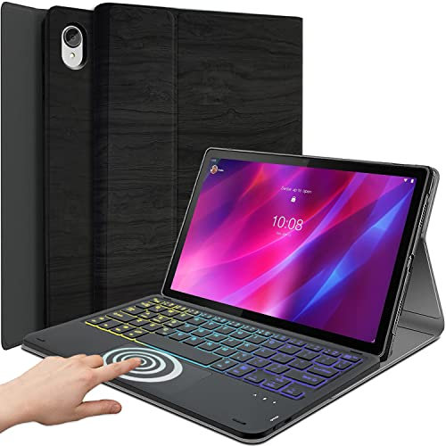 DKAHOEE Funda con teclado táctil retroiluminado para Lenovo Tab P11 Plus 2021(TB-616F)/Tab P11 2020 de 11 pulgadas (TB-J607F TB-J606X TB-J606F), teclado inalámbrico retroiluminado de 3 zonas con funda