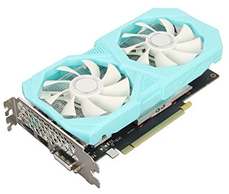 Zunate GTX 1660S Grafikkarte, 6G GDDR6 192 Bit Spielgrafik mit Zwei Lüftern, 1530 MHz GPU und 1750 MHz Speichertakt, Desktop Computerzubehör für PCI Express 3.0 Schnittstelle