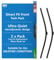 Quinton Hazell Front Window Wiper Blade Set | 24inch & 14 Inches / 610 & 355 mm | Push Button | Driver and Passenger Side Car Windscreen Wipers
