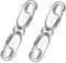 2pcs Double Lobster Clasps, 925 Sterling Silver Double Lobster Clasp Extender Jewelry Lobster Clasp Bracelet Extender Necklace Clasps Accessories for Jewelry Making