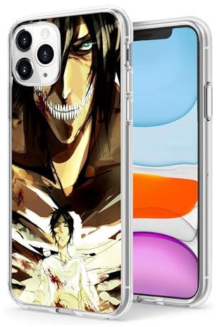 Kompatibel mit iPhone 12 Hülle iPhone 12 Pro Hülle, Anime Cool Manga TPU Drop Protection Shock Absorbing Scratch Resistant Phone Clear Case Cover (Anime-Attack-on-Titan-Comic-1)