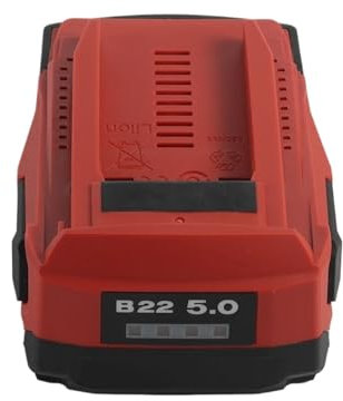 2 pièces B22 22 V 5 Ah capacité Batterie, Compatible for Outil électrique sans Fil Hilti 18 V 21,6 V 22 V, Compatible avec Les pièces d'accessoires de Batterie Rechargeable Hilti 22 V.