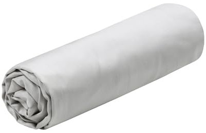 STOF Spannbettlaken, Größe 140 x 200 cm, große Spannhöhe 30 cm, Baumwoll-Perkal, 100% Baumwolle, Öko-Tex Zertifiziert, Farbe Leinen, Modell Elysée – Bettwäsche für Zuhause, weich und bequem