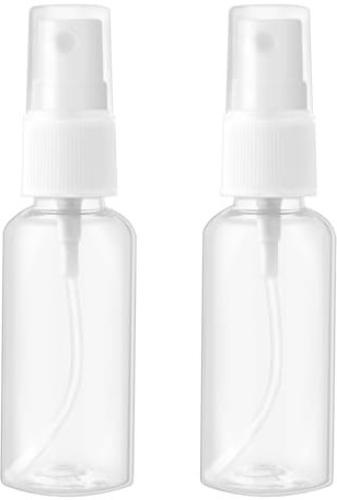 2 botellas pulverizadoras de plástico transparente con perfume fino de niebla pequeña, pulverizador portátil, rellenable, recipiente pulverizador para limpio, hidrato, cuidado de la piel (30 ml)