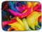 AABSTBFM Rainbow Rose Printed Laptop Sleeve For 17 Inch Laptops, Shockproof Oxford Fabric Laptop Protective Case, Perfect For Daily Use, Travel, Business, School, Office