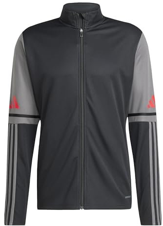 adidas Herren SQUADRA25 Training Jacket, Black/Team Grey Four/Pure Ruby, XL