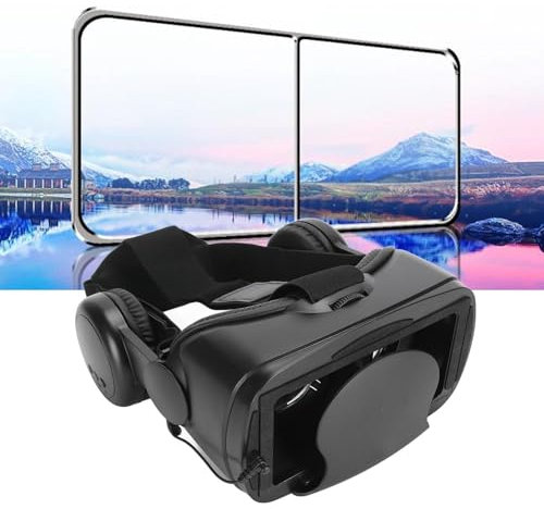 VR-Headset für Android für Handys, 3D-Virtual-Reality-Brille mit Optischen HD-Anti-Blaulicht-Gläsern für Fernsehen, Telefonfilme, Bildung, Videospiele