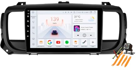 Android 13.0 Coche Radio 2 Din Estéreo para Opel Vivaro 2020-2024 GPS Sat Navi 9'' Multimedia Vídeo Reproductor BT FM Receptor con Carplay 4G 5G WiFi DSP SWC,Y150s