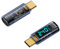 2 Pcs 240W USB C Adapter, USB C Male to USB C Female Extension Adapter Type C Power Meter Tester with Digital Display compatible with iPad Pro iPhone 15 Pro Max MacBook Laptop All USB C Cable(blue)