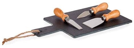 San Ignacio Kinvara Schiefer-Käsebrett mit 3 Messern
