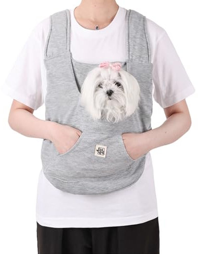 FLAdorepet Pet Carrier Backpack for Extra Small Dog Cat and Rabbit,Yorkie Teacup Chihuahua Front Dog Puppy Carrier Backpack for Traveling Hiking Camping,Hands Free Pet Sling, Anxiety Relief Grey