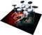 EYKWKB 200 x 180 cm Tappeto Batteria Acustica, Tappetino per Batteria e Percussioni, Tappeto Batteria, Tappeti Rettangolari Antiscivolo per Batteria Elettroniche Rullante Acustica Grancassa
