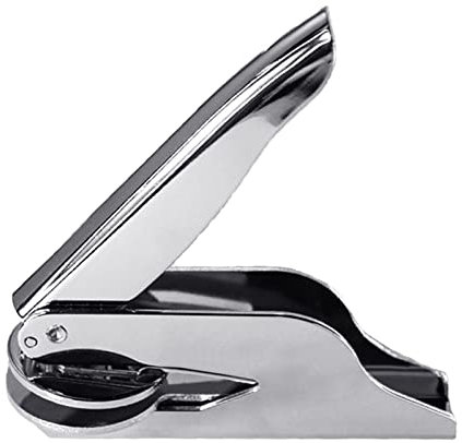 BOGEEL Porable Seal Embosser Handprägestempel, Edelstahl, für Bücher, Umschläge, Servietten, offizielles Geschäft