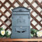 SCBTGKLN Briefkasten, Postkasten, Briefkasten Vintage, Abschließbare Briefkästen aus Metall, Vintage-Briefkasten, Großes Fassungsvermögen, Dekoration for den Außenbereich(Gray)