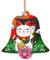 Christmas Wooden Ornaments For Tree Decoration Lucky Cat And Moon Hanging Xmas Tree Decorations Bauble Home Decor (Bell Shape)