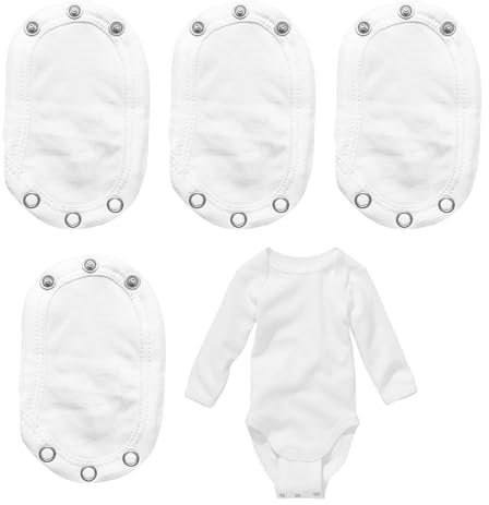 4 Stücke Bodyverlängerung für Babybodys,Body Verlängerung Druckknopf Baby,Bodyverlängerung Baby,Body Verlängerung Baby,Baby Body Verlängerung für Einstellbare Bodysuit Extender,Doppellagiger Stoff