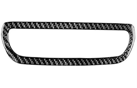 Qjahxkf Kohlefaser Aufkleber Für Benz Für Smart Für Fortwo 451 Coupe 2011-2015 Auto Innenräume Sitz Heizung Taste Rahmen Carbon Faser Trim Aufkleber Dekorativ Zubehör Geschenk(Black)