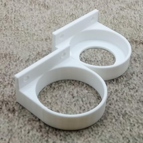 ULEIVA Lot de supports muraux blancs pour bouteilles de CO2 - Pour cylindre de CO2 - Montage vertical ou transversal - Pour bouteille de gaz carbonique - Blanc