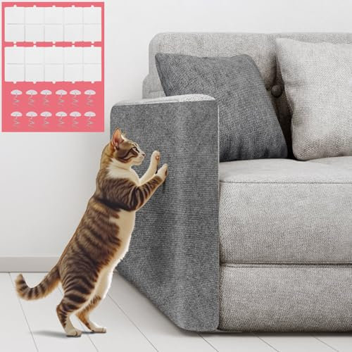 Alophoty Protector Sofa - Rascador para Gatos 200x40cm Adhesivo Duradero, Tela Amigable con los Gatos, Fácil de Instalar