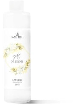 SANTINI Wäscheparfüm für Frischen und Langanhaltenden Duft - Wäscheduft für Alle Textilien Geeignet, Hergestellt in EU aus Französischen Premiumölen (250ml, Gold Passion)