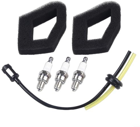 HomeVortex Kit filtro aria per decespugliatori Honda GX25, GX35, ULT425, UMS425, UMK425, UMK435, UMC425, UMC435, HHB25, 3 filtri aria, 1 filtro del carburante