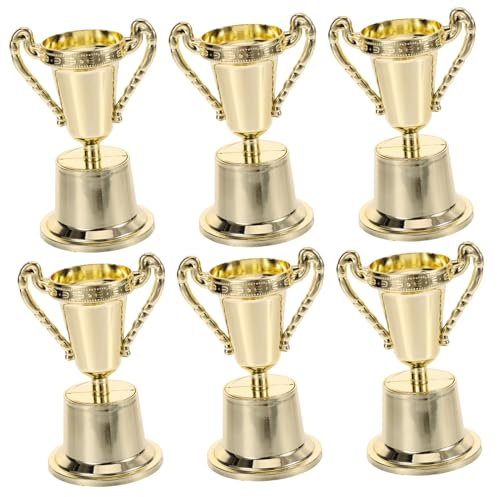 DIYEAH 6stücke Junge Mädchen Trophäen Aus Kunststoff Kleine Dekorationspokale Für Wettbewerbe Goldene Auszeichnungen Für Kindergeburtstage Und Sportveranstaltungen