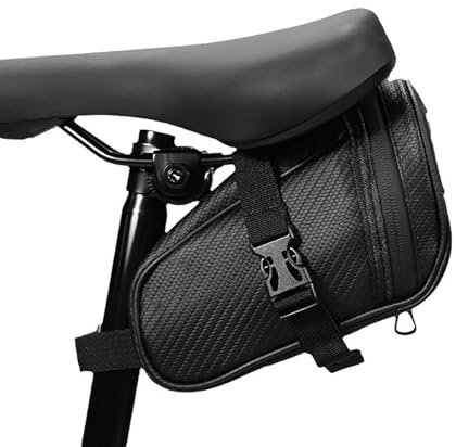 LIEYING Bicycle Saddle Bag waterproof-Resistant Cycling Seatpost Pouch Rear Seat Holder Cycling Accessories Pack for MTB Road and Folding Bike Black