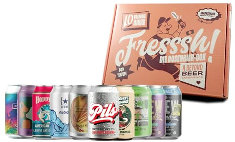 Craft Beer Mix Geschenkbox, International, 10 x 0,33 l Dosen | Biergeschenk für Männer, Tasting zu Hause