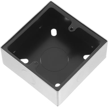 Mikinona Stainless Steel Type Switch Socket Wall Connector Flush Mount Junction Box for Electrical Outlets Dustproof Protection Multi-device Compatibility Secure Wiring