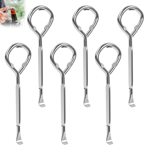 6PCS Paint Tin Opener Tool, Alloy Steel, 2 in 1 Can/Bottle Opener | Portable Paint Can Opener, Manual Opening Tool, For Beer Beverage Bucket Tins, Works with Most Metal Packages