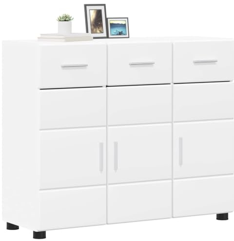 vidaXL Sideboard Florin 88,5 x 30,5 x 73 cm Weiß Holzwerkstoff