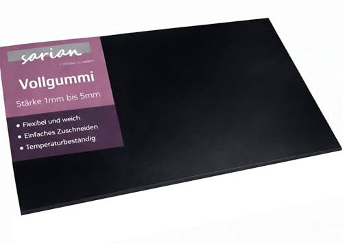 Dichtungsplatte Dichtplatte Gummiplatte 200mm x 300mm x 5mm - 20cm x 30cm Stärke: 1mm - 5mm Dichtung Abdichtgummi Dichtungsmatte Dichtungsmaterial Dichtgummi Dichtungsband (Stärke: 5mm)