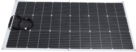 Kelawoly Panneau Solaire, Chargeur de Panneau Solaire Monocristallin Portable Semi-flexible, étanche IP65 pour Camping-cars et Camping (POW-LTW 120W)