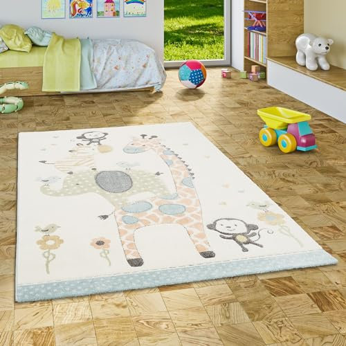Pergamon Kinder Teppich Maui Kids Safari Tiere Bunt in 5 Größen