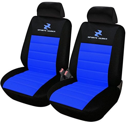 eSituro 2er Einzelsitzbezug universal Sitzbezüge für Auto Schonbezug Schoner Dicke gepolstert blau