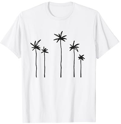 Meer Palmen Kokospalme Tropen Urlaub Minimalismus Retro T-Shirt