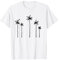 Meer Palmen Kokospalme Tropen Urlaub Minimalismus Retro T-Shirt