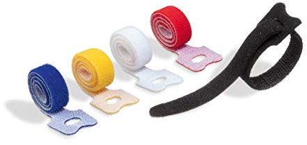 Durable Klett-Kabelbinder mit Schlaufe Cavoline Grip Tie, 20 x 1 cm (L x B), 5 Stück, farbig sortiert, 503600